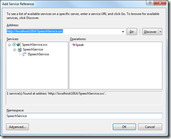 add service reference to your speechservice