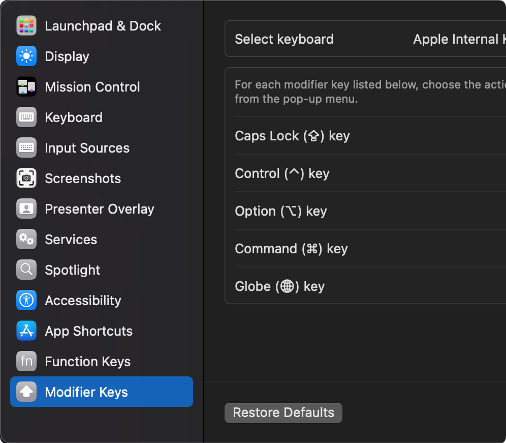 Disable caps lock on Mac